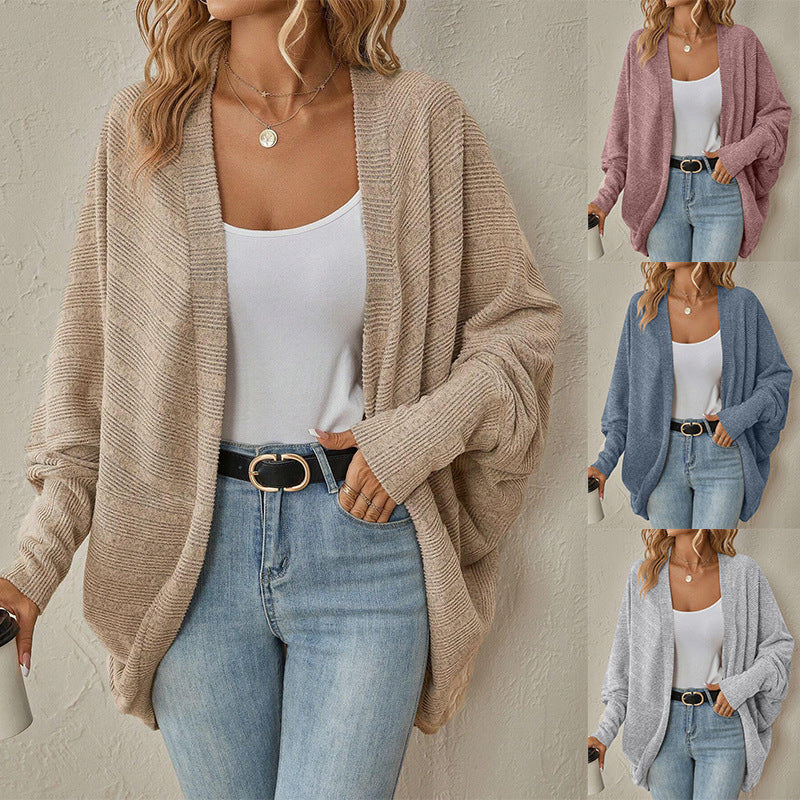 Women's Bat Sleeve Knitted Cardigan