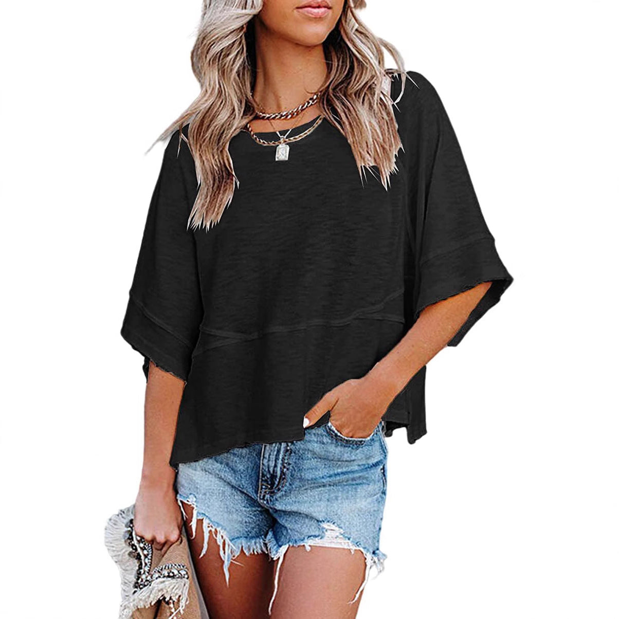 Women's Bell Sleeve Loose Fit T-Shirt