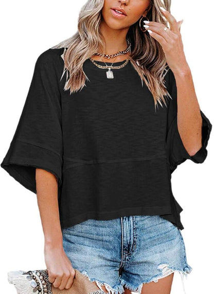Women's Bell Sleeve Loose Fit T-Shirt