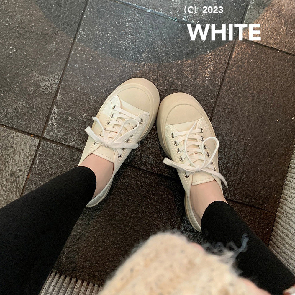 Women's Big Head Lace-Up Sneakers