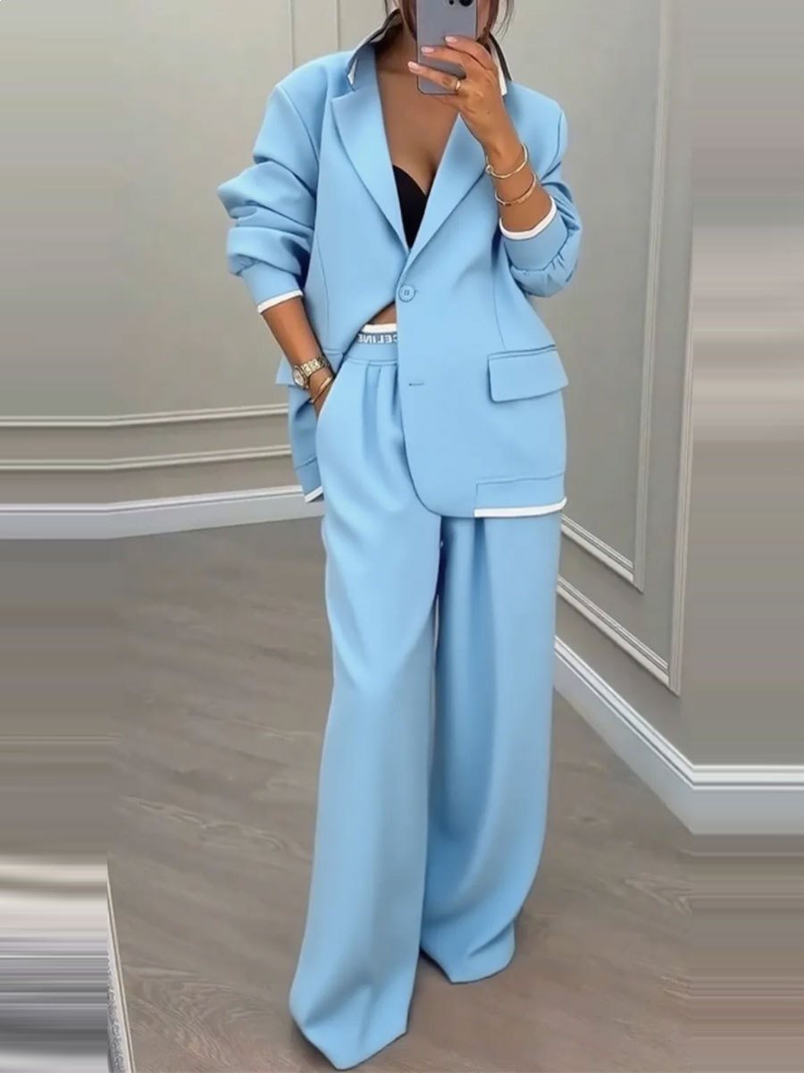 Women's Blazer and Wide-Leg Trousers