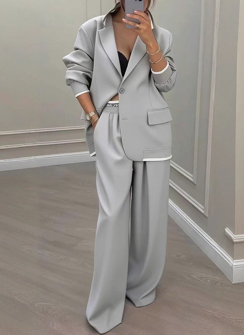 Women's Blazer and Wide-Leg Trousers