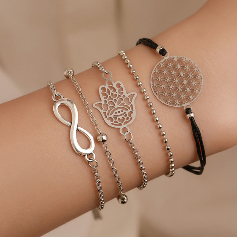Women's Bohemian 8-Shaped Heart Alloy Bracelet
