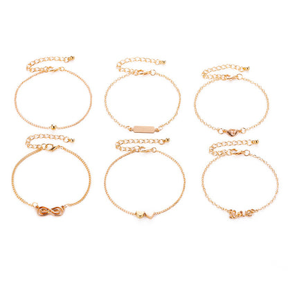 Women's Bohemian 8-Shaped Heart Alloy Bracelet