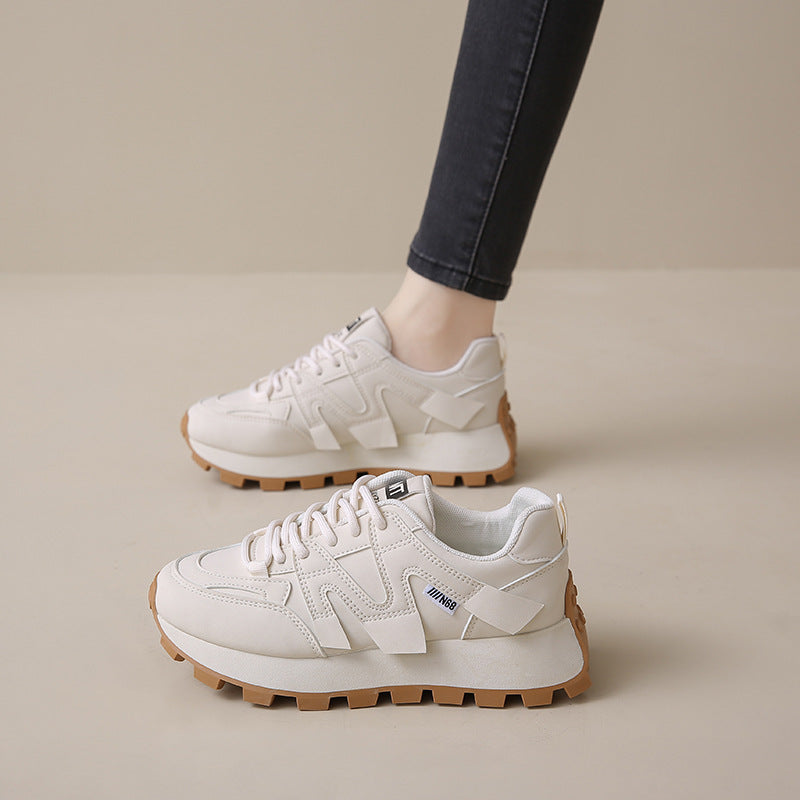 Women's Breathable Casual Sports Shoes with Thick Sole