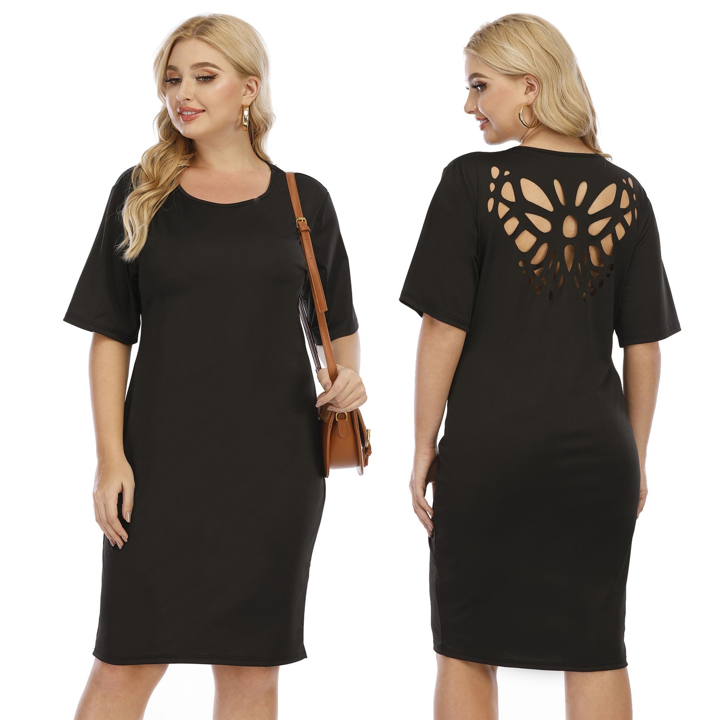 Women's Butterfly Hollow Burnout Long Dress