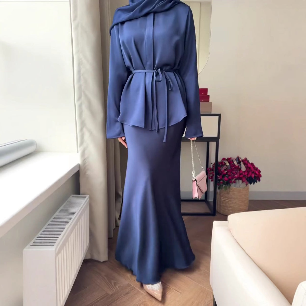 Women's Button Front Jacket and Skirt Set