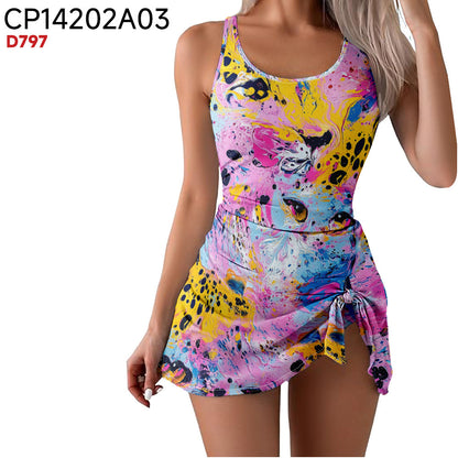 Women's Camouflage Print One-Piece Swimsuit