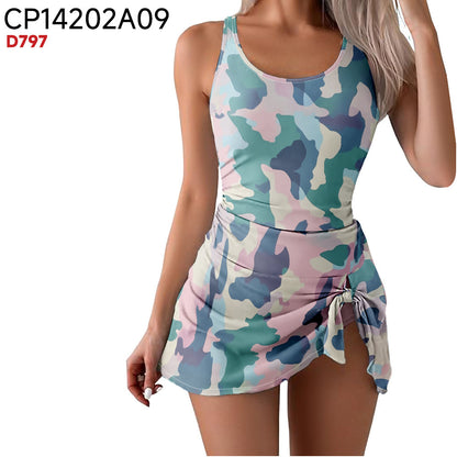 Women's Camouflage Print One-Piece Swimsuit