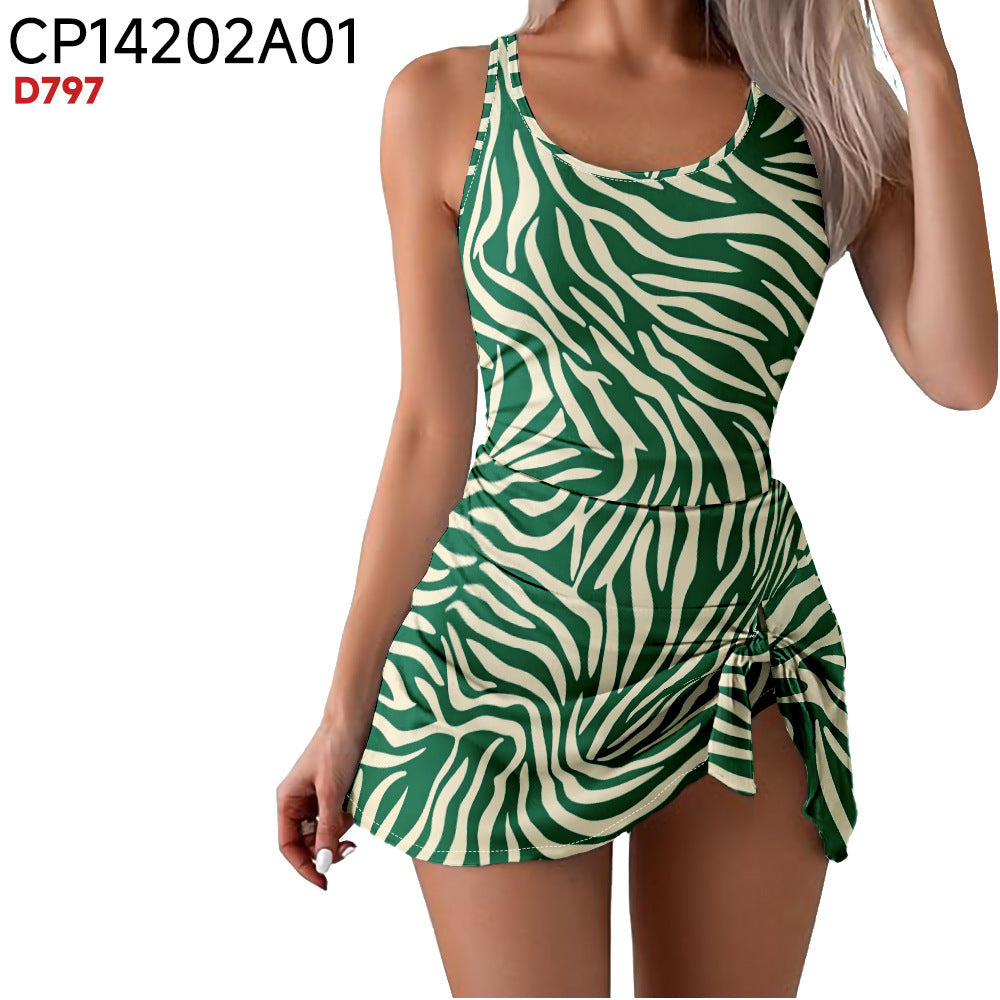 Women's Camouflage Print One-Piece Swimsuit