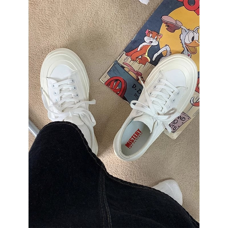 Women's Canvas Shoes with Thick Sole