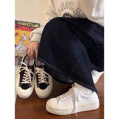 Women's Canvas Shoes with Thick Sole