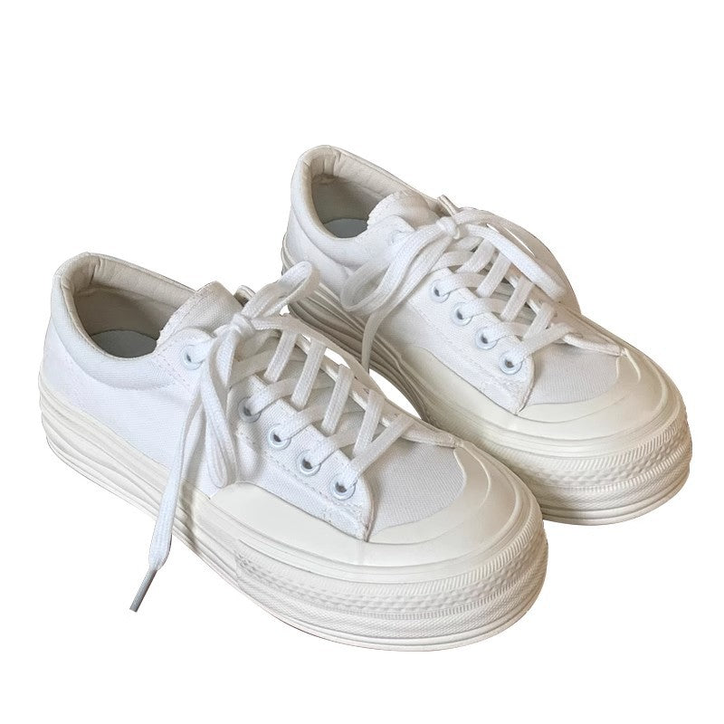 Women's Canvas Shoes with Thick Sole