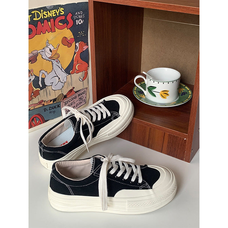 Women's Canvas Shoes with Thick Sole