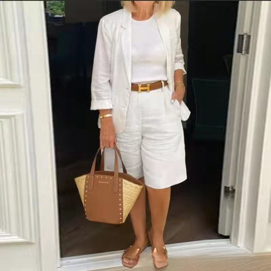 Women's Cardigan and Shorts Set