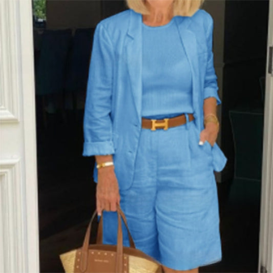 Women's Cardigan and Shorts Set