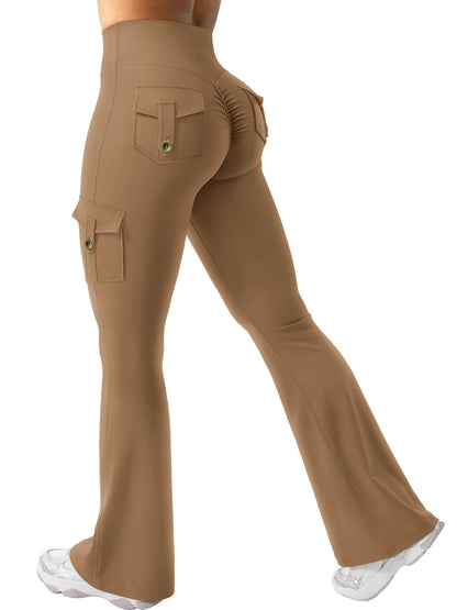 Women's Cargo Pocket Flared Yoga Pants
