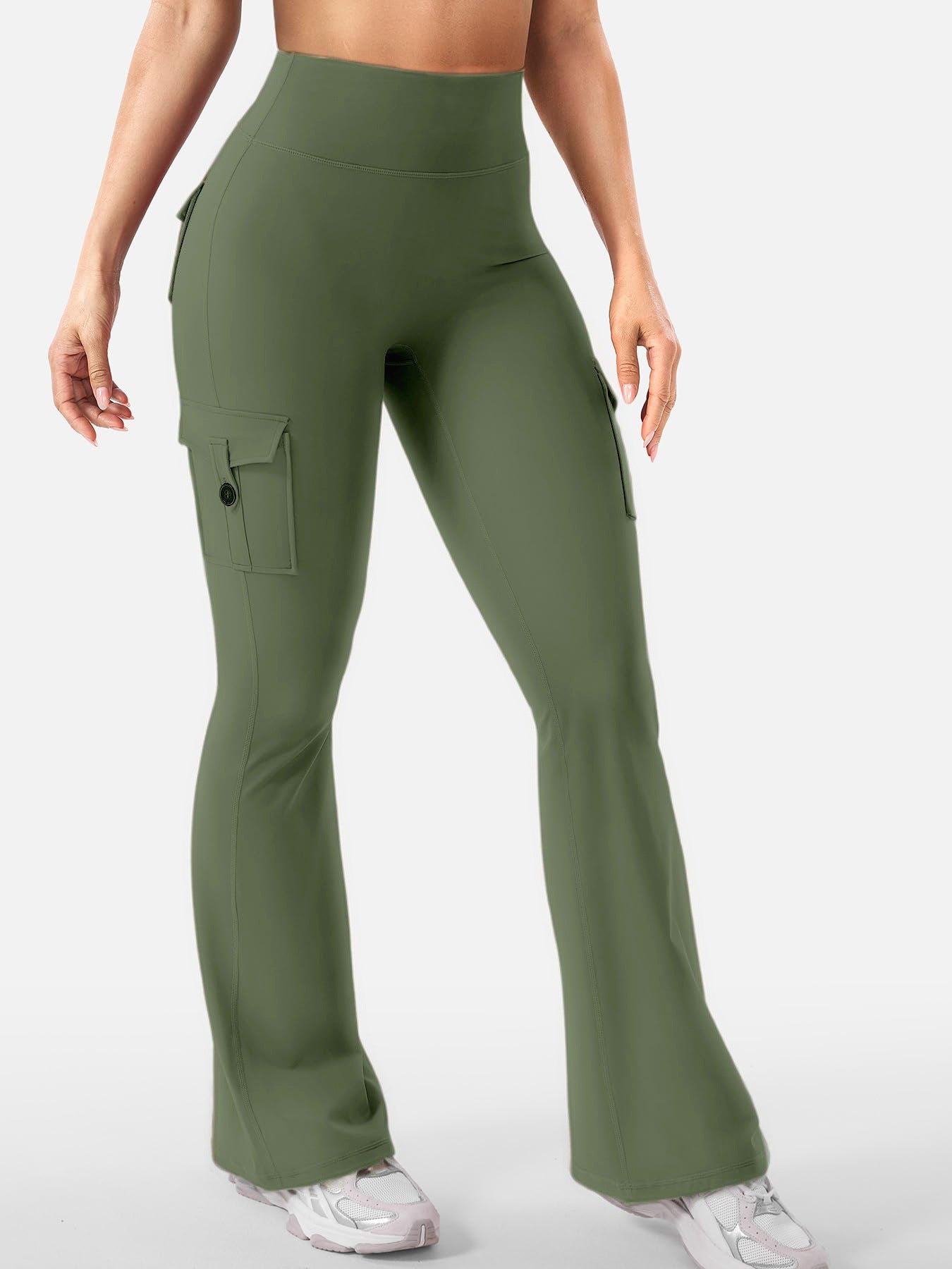 Women's Cargo Pocket Flared Yoga Pants