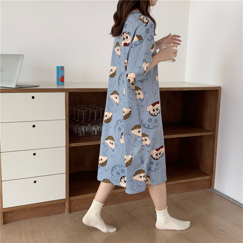 Women's Cartoon Pajamas Short Sleeve Home Wear