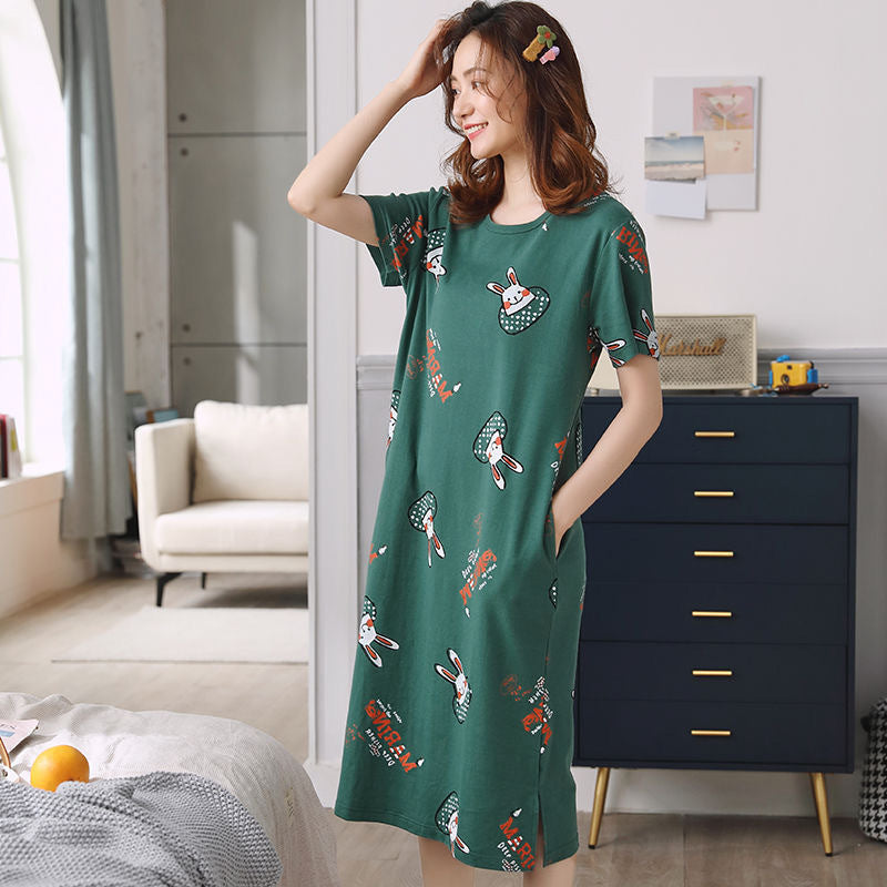 Women's Cartoon Pajamas Short Sleeve Home Wear