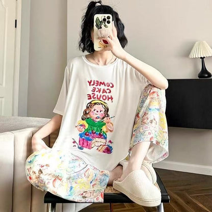 Women's Cartoon Print Pajama