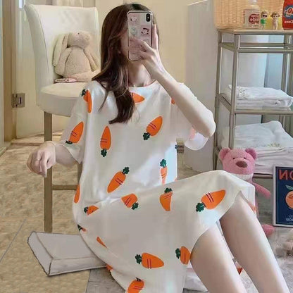 Women's Cartoon Print Sleep Dress