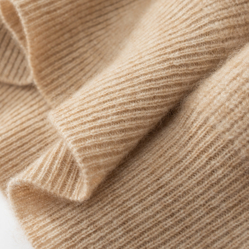 Women's Cashmere Hooded Cable Knit Sweater