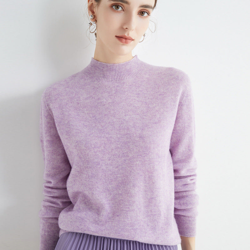 Women's Cashmere Wool Blend Loose Sweater for Autumn and Winter