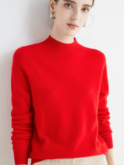 Women's Cashmere Wool Blend Loose Sweater for Autumn and Winter