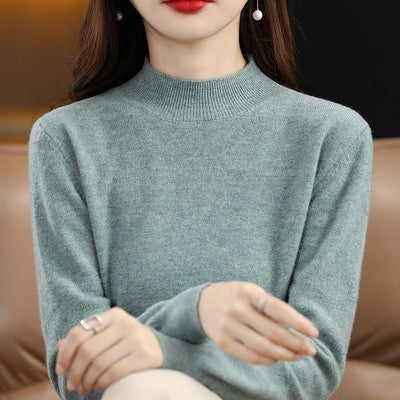 Women's Cashmere Wool Blend Loose Sweater for Autumn and Winter