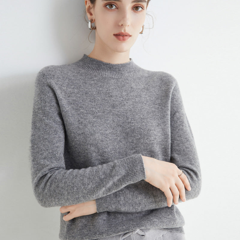 Women's Cashmere Wool Blend Loose Sweater for Autumn and Winter