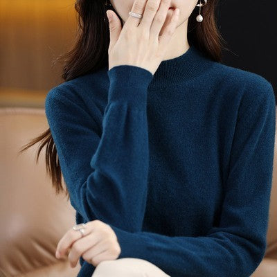 Women's Cashmere Wool Blend Loose Sweater for Autumn and Winter