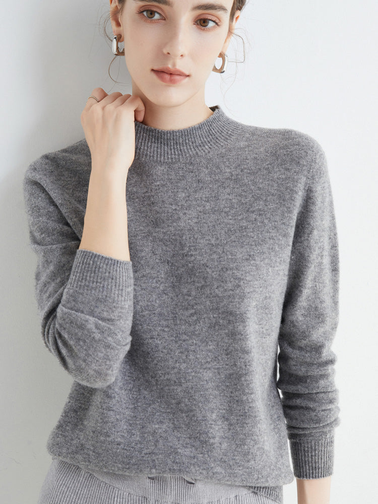 Women's Cashmere Wool Blend Loose Sweater for Autumn and Winter