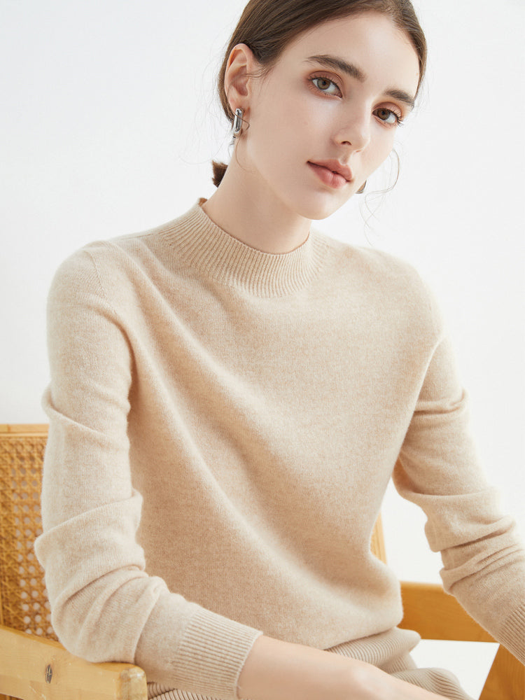 Women's Cashmere Wool Blend Loose Sweater for Autumn and Winter