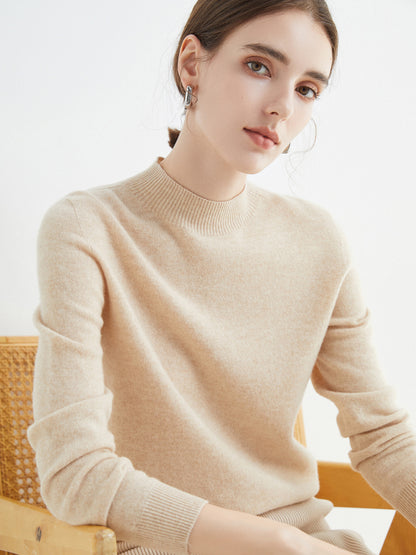 Women's Cashmere Wool Blend Loose Sweater for Autumn and Winter