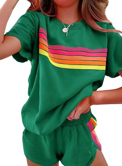 Women's Casual Contrast Color Lounge Set