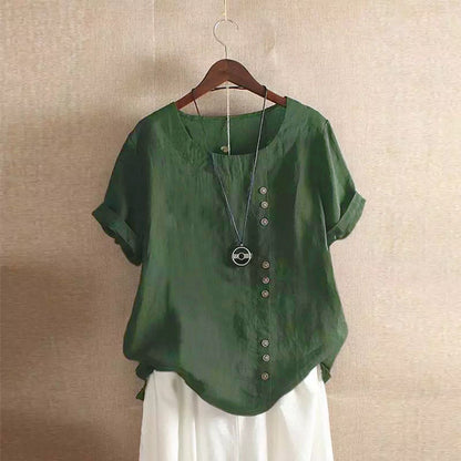 Women's Casual Cotton T-Shirts Loose Fit Plus Size
