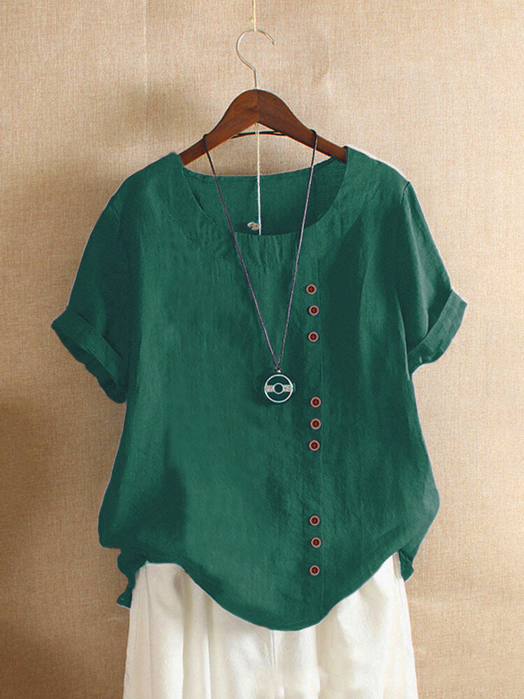 Women's Casual Cotton T-Shirts Loose Fit Plus Size