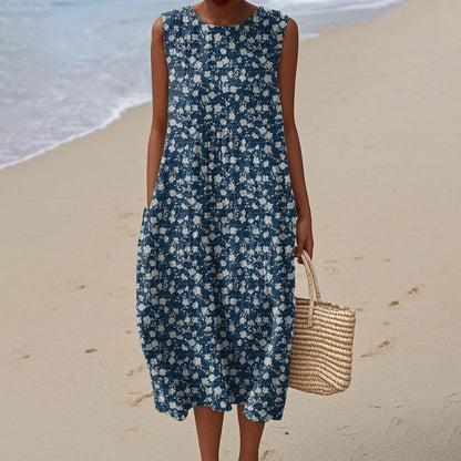 Women's Casual Floral Print Long-Sleeve Dress