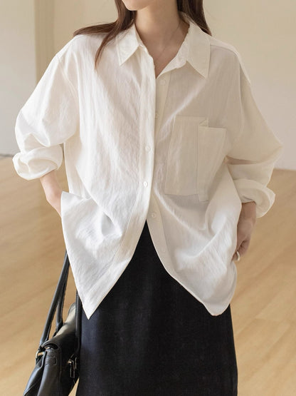Women's Casual Lapel Shirt with Pocket