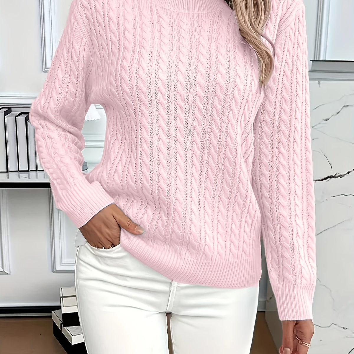 Women's Casual Long Sleeve Knit Sweater