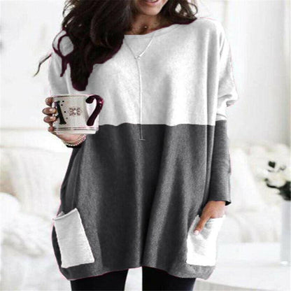 Women's Casual Long Sleeve Pocket T-Shirt