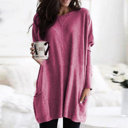 Women's Casual Long Sleeve Pocket T-Shirt