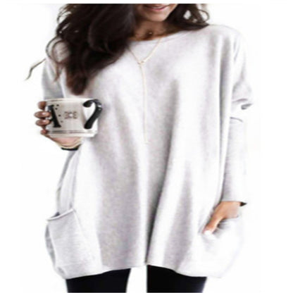 Women's Casual Long Sleeve Pocket T-Shirt