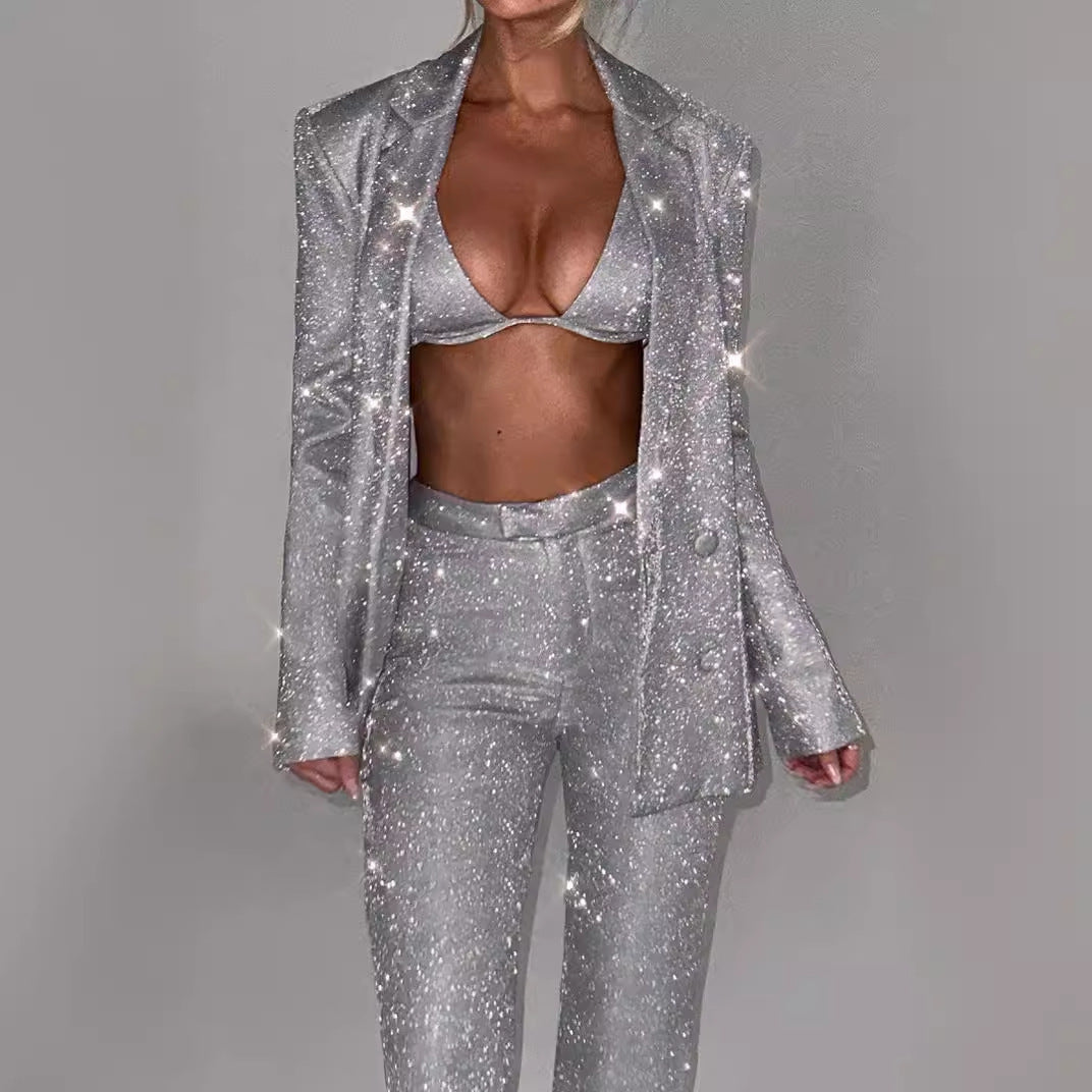 Women's Casual Long Sleeve Shirt and Pants Set