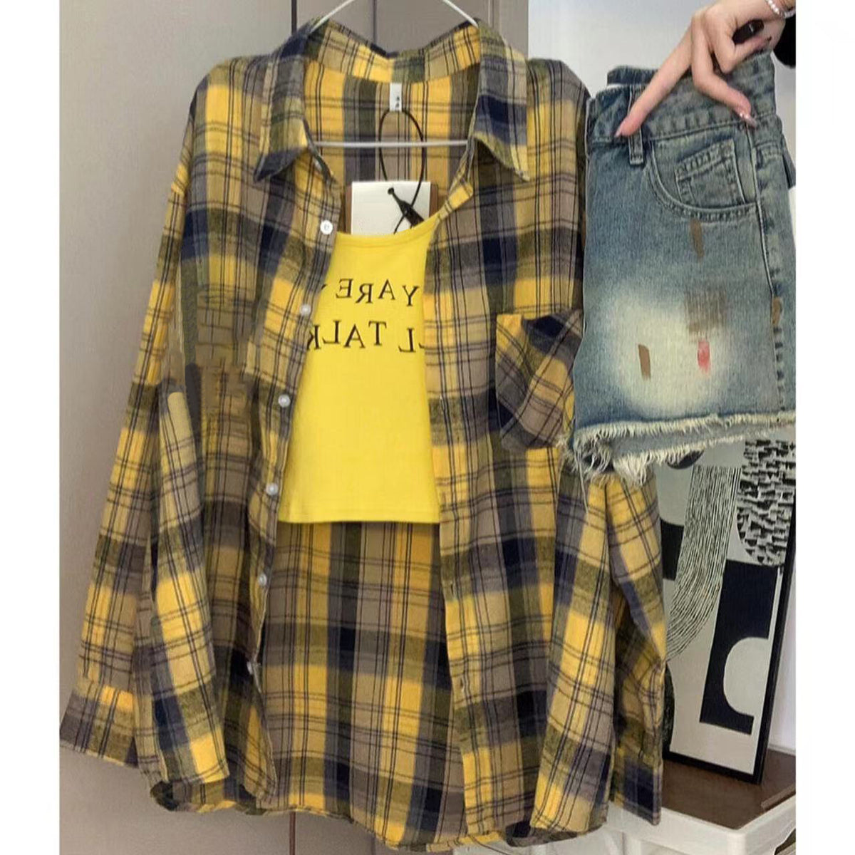 Women's Casual Long Sleeve Shirt with Polo Collar