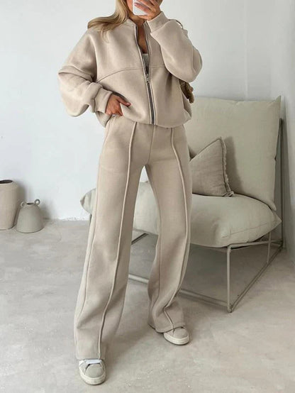 Women's Casual Long Sleeve Sweatshirt and Pants Set