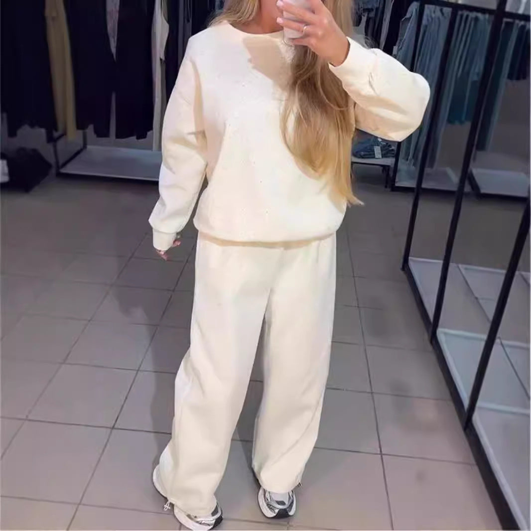 Women's Casual Long Sleeve Two-Piece Set with Sequins