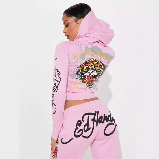 Women's Casual Printed Pants Suit