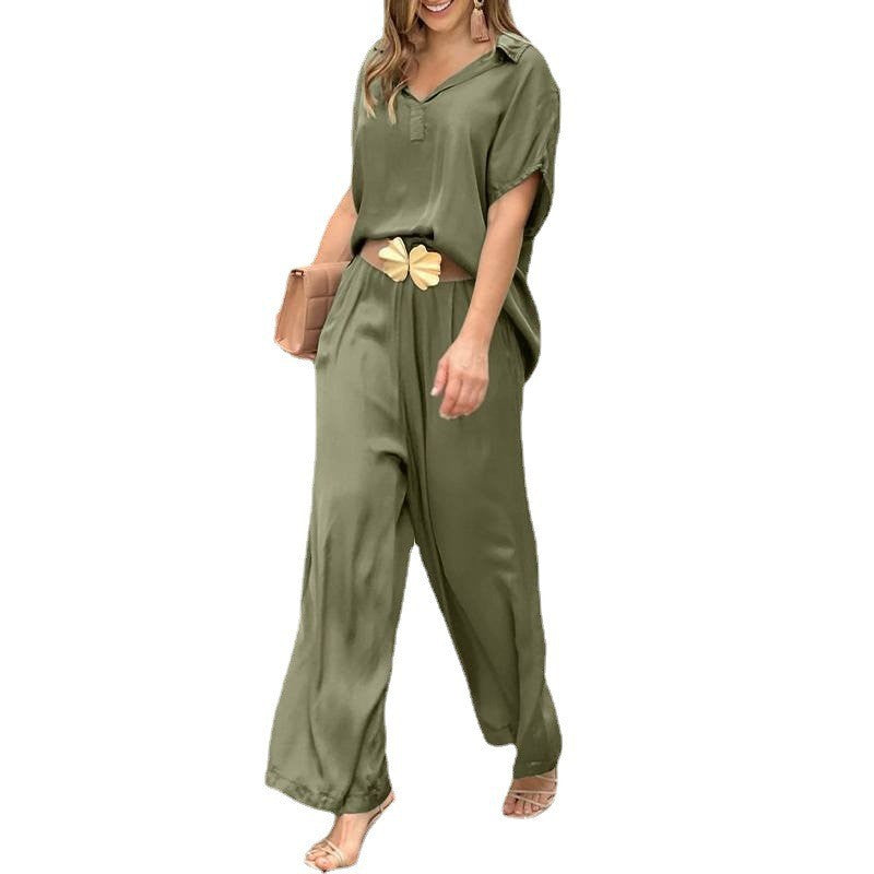 Women's Casual Shirt and Pants Set